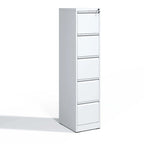 Archivador metálico vertical de 5 cajones con cerradura