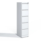 Archivador metálico vertical de 5 cajones con cerradura