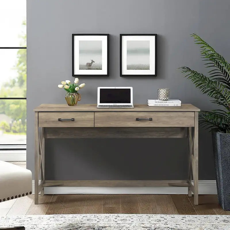 Saint Birch Alaska 47 Wrinting Desk with Two Drawers