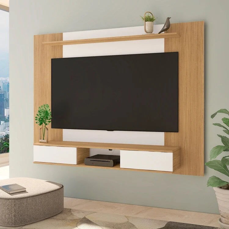 Mueble de TV flotante con múltiples compartimentos de almacenamiento para televisores de hasta 70 pulgadas, Centro de entretenimiento con almacenamiento