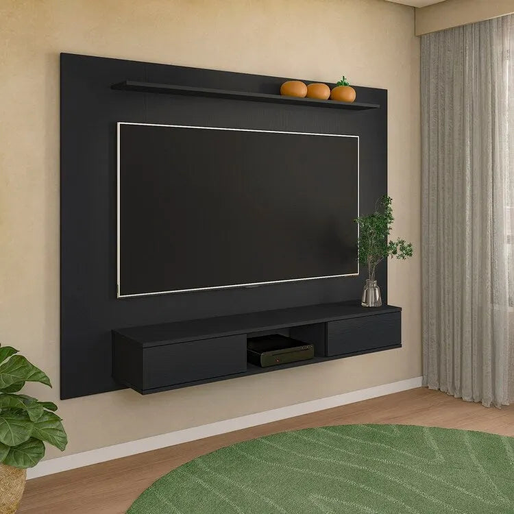 Mueble de TV flotante con múltiples compartimentos de almacenamiento para televisores de hasta 70 pulgadas, Centro de entretenimiento con almacenamiento