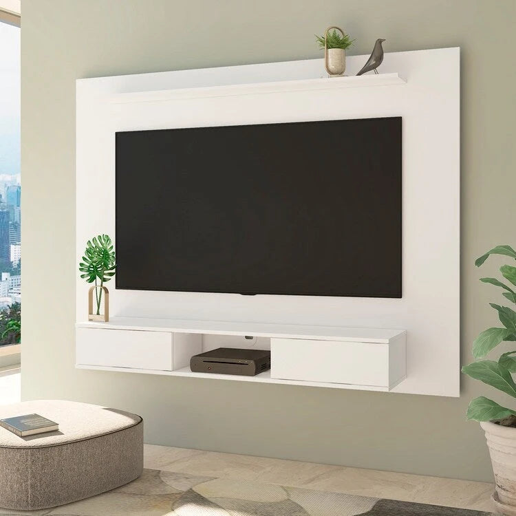 Mueble de TV flotante con múltiples compartimentos de almacenamiento para televisores de hasta 70 pulgadas, Centro de entretenimiento con almacenamiento