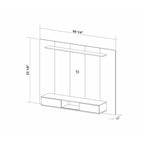 Mueble de TV flotante con múltiples compartimentos de almacenamiento para televisores de hasta 70 pulgadas, Centro de entretenimiento con almacenamiento