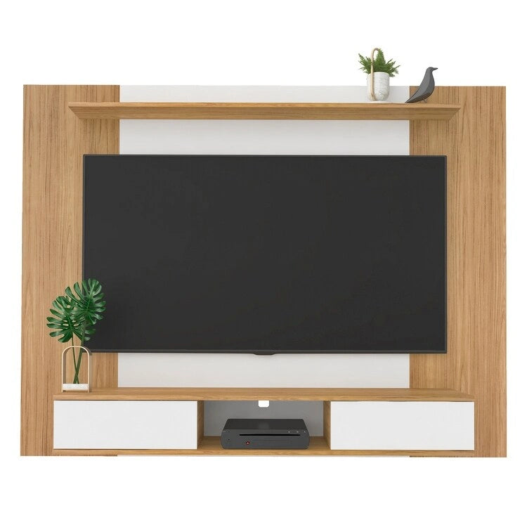 Mueble de TV flotante con múltiples compartimentos de almacenamiento para televisores de hasta 70 pulgadas, Centro de entretenimiento con almacenamiento