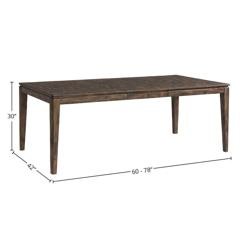 Mesa de comedor Kauai de 42 x 60-78 con extensión de mariposa