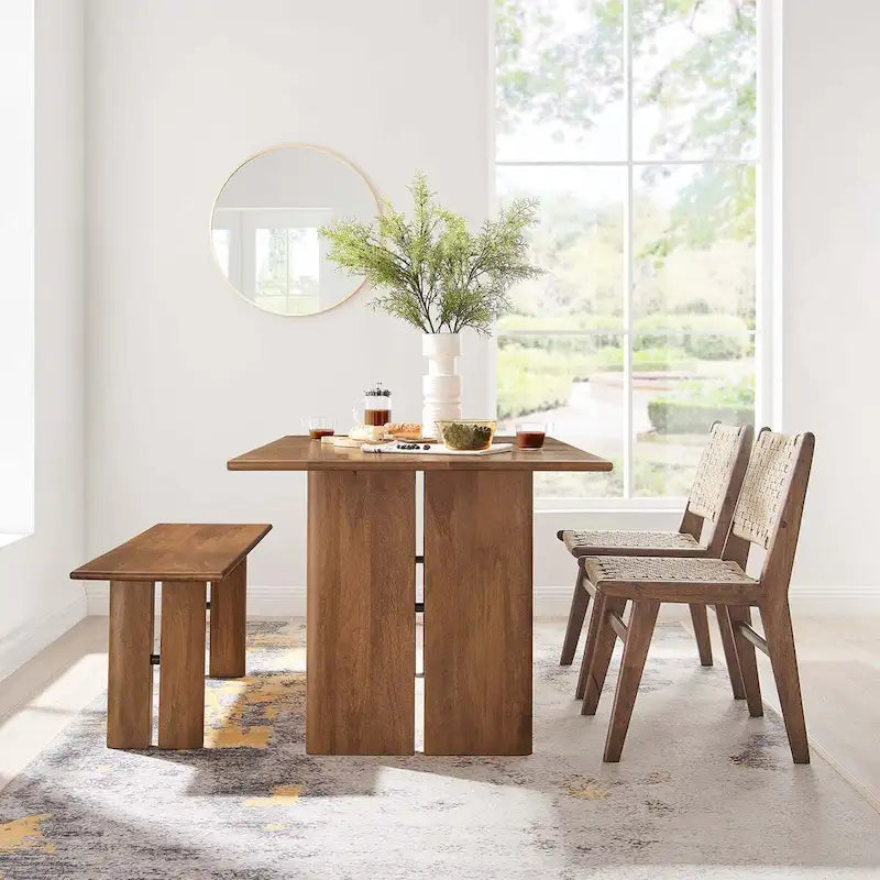 Mesa de comedor de madera de 60 pulgadas
