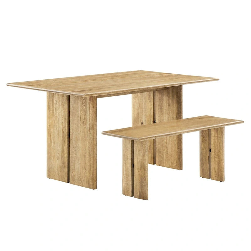 Mesa de comedor de madera de 60 pulgadas