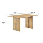 Mesa de comedor de madera de 60 pulgadas