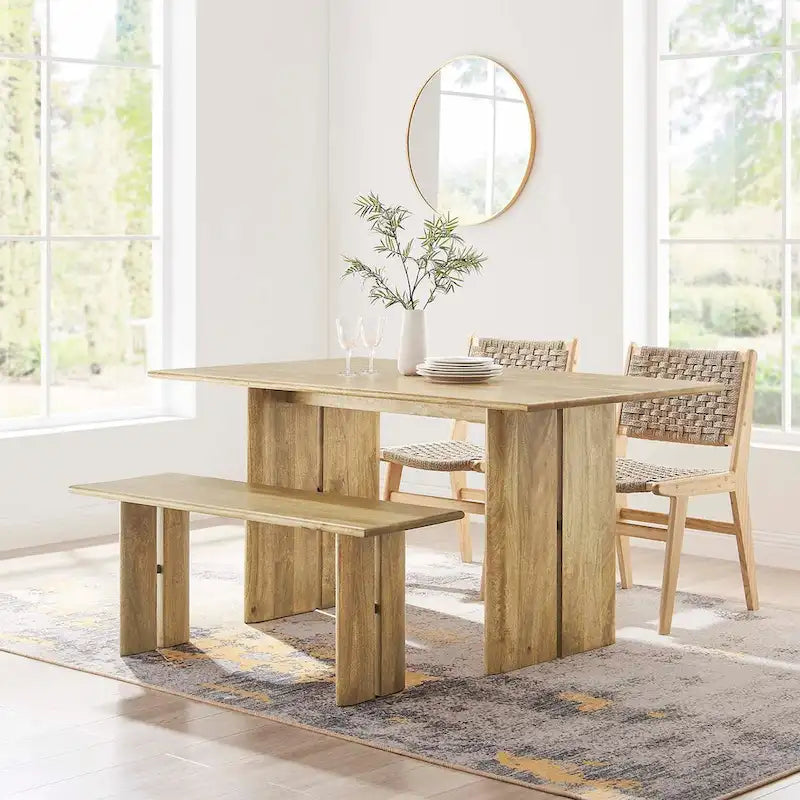 Mesa de comedor de madera de 60 pulgadas