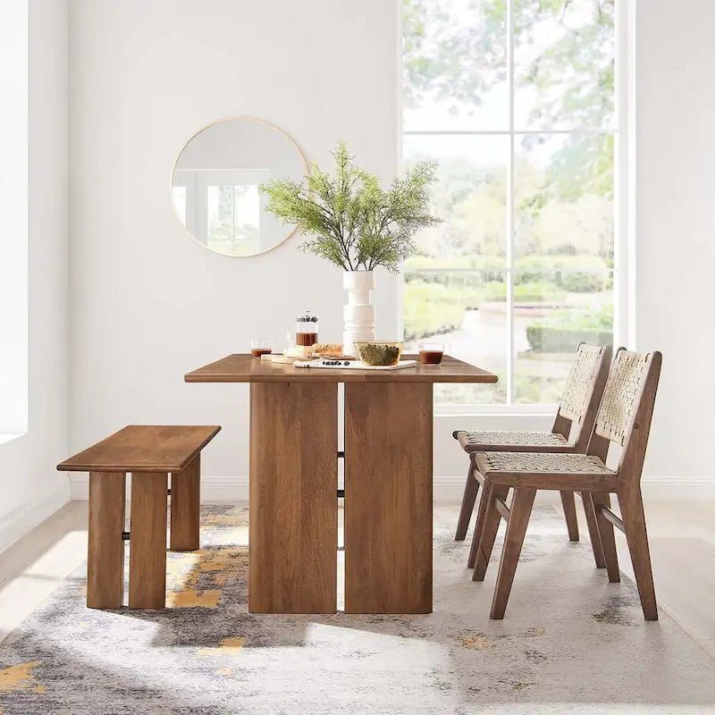 Mesa de comedor de madera de 60 pulgadas