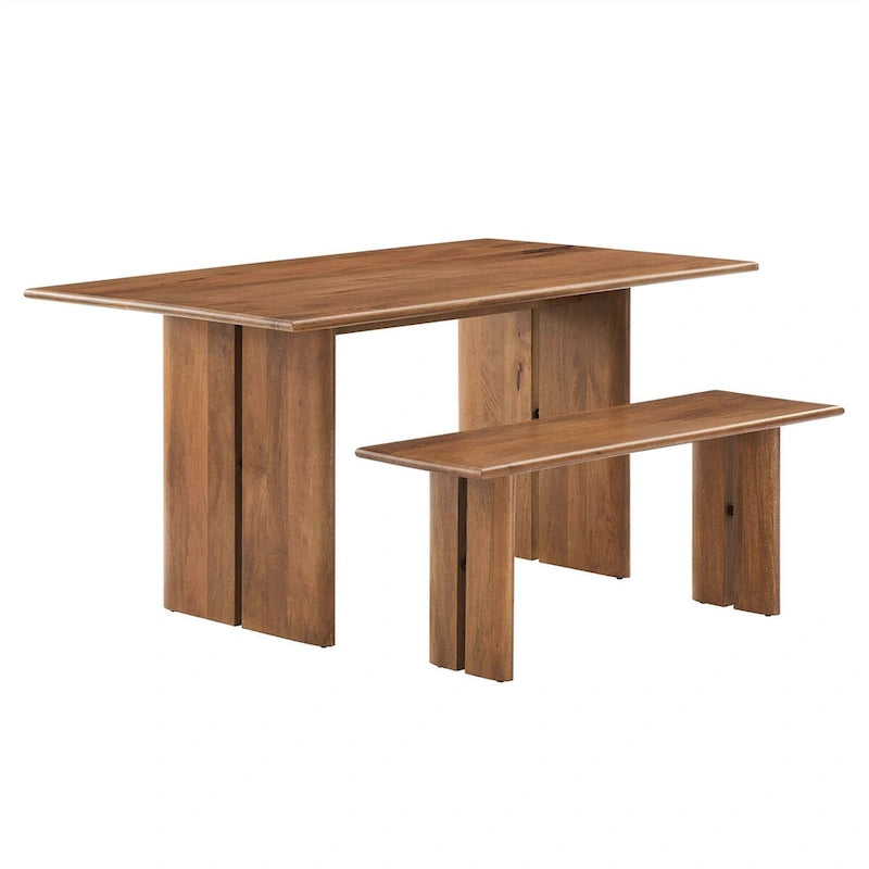 Mesa de comedor de madera de 60 pulgadas