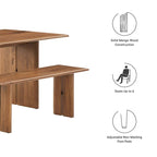 Mesa de comedor de madera de 60 pulgadas