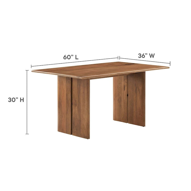 Mesa de comedor de madera de 60 pulgadas