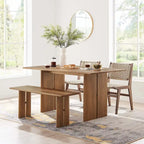 Mesa de comedor de madera de 60 pulgadas