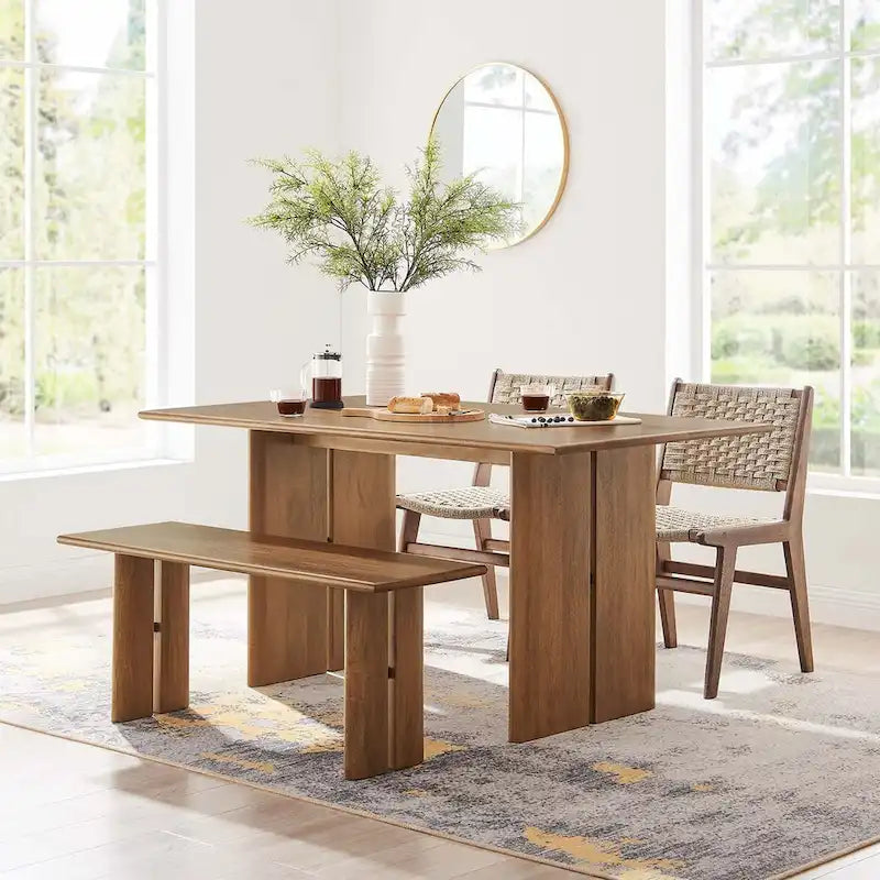 Mesa de comedor de madera de 60 pulgadas