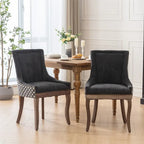 Silla de Comedor Ultra Lateral, Sillas de Tela Engrosada con Patas de Madera Maciza