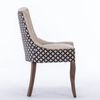 Silla de Comedor Ultra Lateral, Sillas de Tela Engrosada con Patas de Madera Maciza