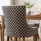 Silla de Comedor Ultra Lateral, Sillas de Tela Engrosada con Patas de Madera Maciza