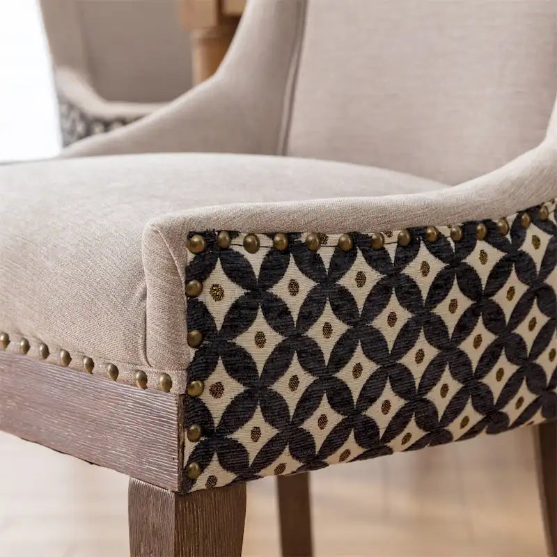 Silla de Comedor Ultra Lateral, Sillas de Tela Engrosada con Patas de Madera Maciza
