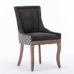Silla de Comedor Ultra Lateral, Sillas de Tela Engrosada con Patas de Madera Maciza