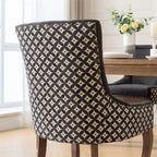 Silla de Comedor Ultra Lateral, Sillas de Tela Engrosada con Patas de Madera Maciza