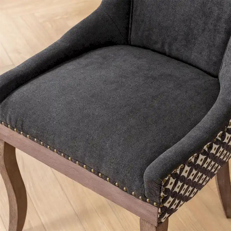 Silla de Comedor Ultra Lateral, Sillas de Tela Engrosada con Patas de Madera Maciza