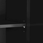 Aparador con 3 puertas de cristal de espejo y tirador plateado - 47.2L x 15.6W x 33.9H