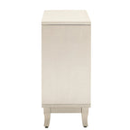 Aparador con 3 puertas de cristal de espejo y tirador plateado - 47.2L x 15.6W x 33.9H