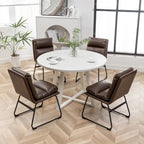 Mesa de comedor redonda Innes con caballete