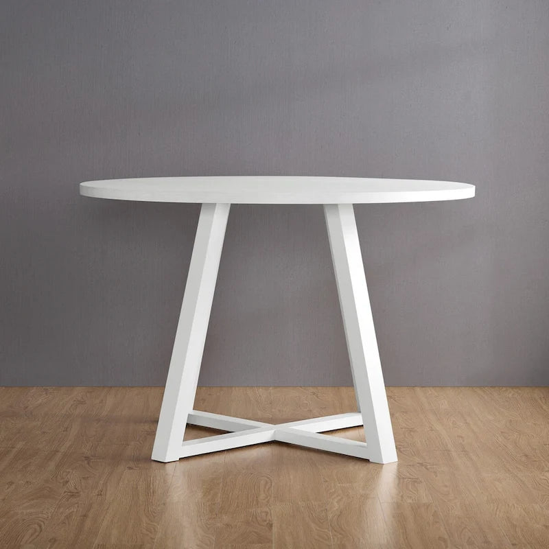 Mesa de comedor redonda Innes con caballete
