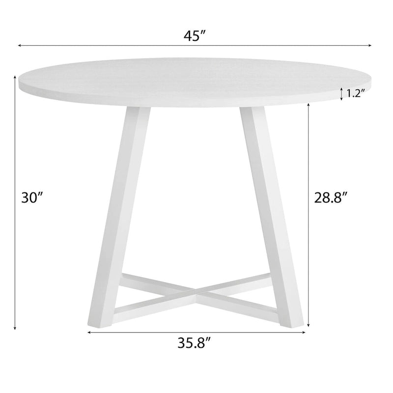 Mesa de comedor redonda Innes con caballete