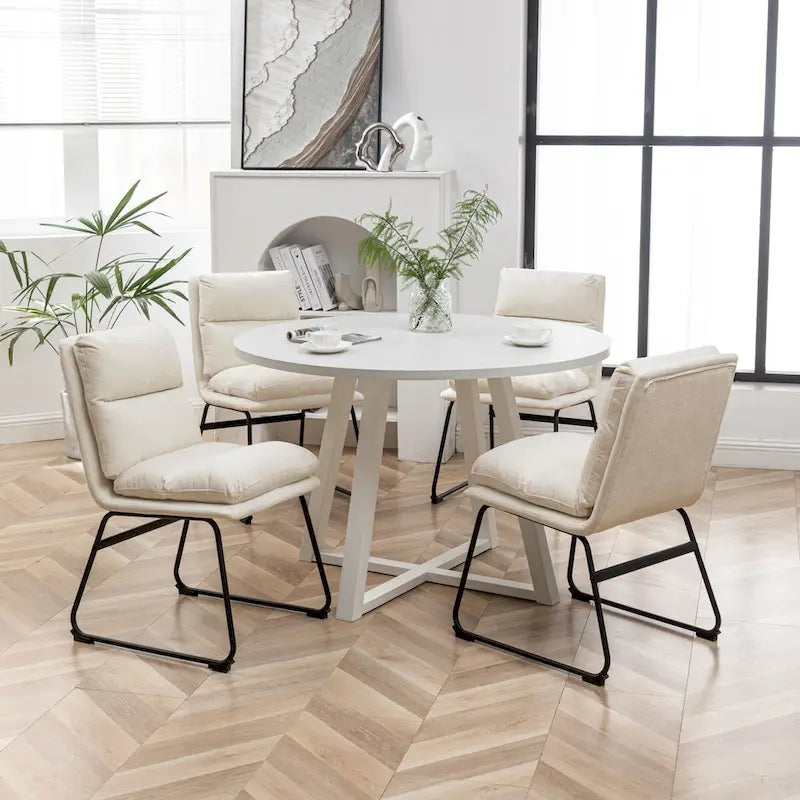 Mesa de comedor redonda Innes con caballete