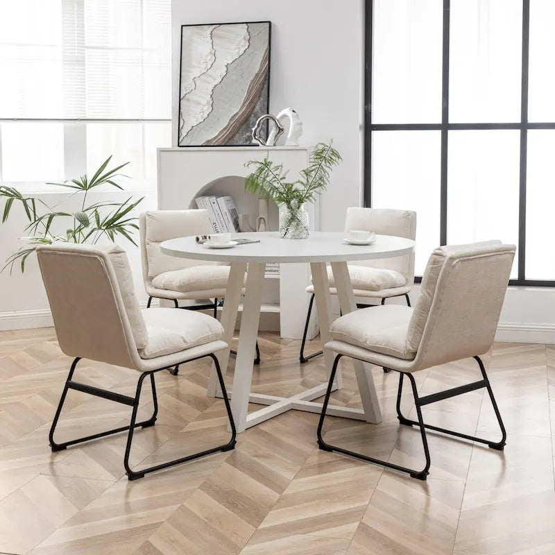 Mesa de comedor redonda Innes con caballete