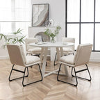 Mesa de comedor redonda Innes con caballete