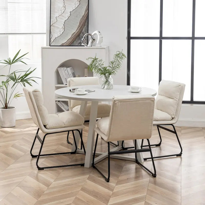 Mesa de comedor redonda Innes con caballete